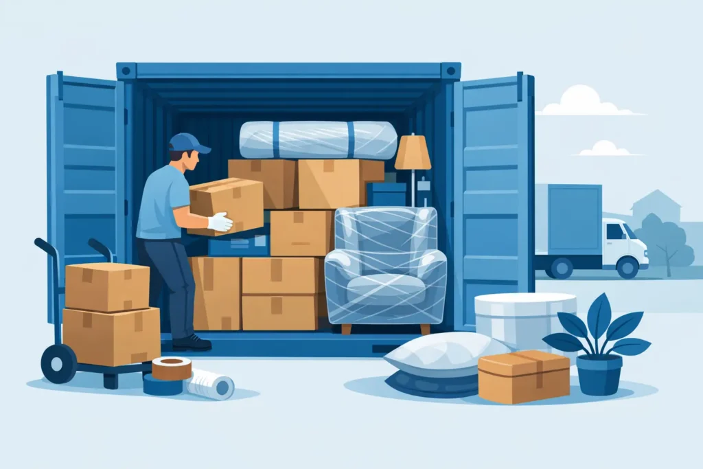 How to Pack a Storage Container With Care